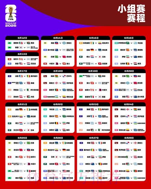 2026世界杯完整赛程今日比赛时间表官网入口 2026世界杯完整赛程今日比赛时间表官网入口
